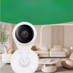 Câmera de segurança doméstica inteligente sem fio WiFi de alta definição para uso interno e externo, modelo 360 pequeno e discreto, compatível com monitoramento remoto de celular.