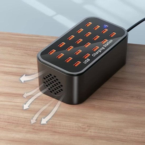 A mostrar a imagem para Estação de carregamento USB de mesa com múltiplas portas, ideal para estúdios, carregamento rápido de smartphones, segura e inteligente, de alta potência, com 16/20 interfaces multifuncionais, compatível com tablets iPad. ImagemEstação de carregamento USB de mesa com múltiplas portas, ideal para estúdios, carregamento rápido de smartphones, segura e inteligente, de alta potência, com 16/20 interfaces multifuncionais, compatível com tablets iPad.