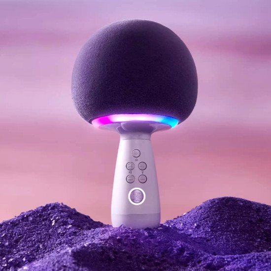 A mostrar a imagem para Microfone de karaoke integrado ao sistema de alto-falantes da série SingBar Little Giant Egg G2 Planet, para entretenimento doméstico e karaokê familiar. ImagemMicrofone de karaoke integrado ao sistema de alto-falantes da série SingBar Little Giant Egg G2 Planet, para entretenimento doméstico e karaokê familiar.