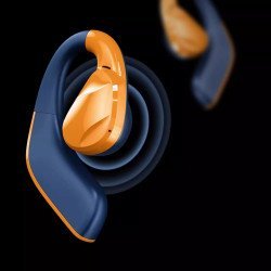 Fone de ouvido Bluetooth Amine bone conduction, esportivo, sem fio, com gancho auricular, modelo 2023 de longa duração e alta espera.