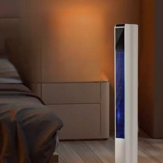 A mostrar a imagem para Ventilador de ar condicionado doméstico vertical para quarto, refrigerador de chão, ideal para dormitórios, portátil, tipo torre, sem hélices, com 8 velocidades. Ventilador de ar condicionado doméstico vertical para quarto, refrigerador de chão, ideal para dormitórios, portátil, tipo torre, sem hélices, com 8 velocidades. Imagem