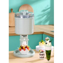 Máquina de sorvete totalmente automática para uso doméstico, modelo pequeno de mesa, mini, ideal para crianças, permite fazer sorvetes, picolés e cones de sorvete DIY.