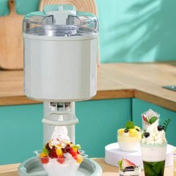 Máquina de sorvete totalmente automática para uso doméstico, modelo pequeno de mesa, mini, ideal para crianças, permite fazer sorvetes, picolés e cones de sorvete DIY.