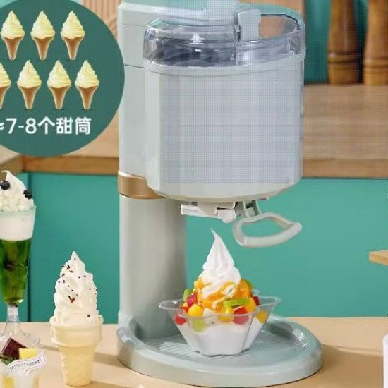 A mostrar a imagem para Máquina de sorvete totalmente automática para uso doméstico, modelo pequeno de mesa, mini, ideal para crianças, permite fazer sorvetes, picolés e cones de sorvete DIY. ImagemMáquina de sorvete totalmente automática para uso doméstico, modelo pequeno de mesa, mini, ideal para crianças, permite fazer sorvetes, picolés e cones de sorvete DIY.