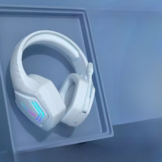 ImagemFone de ouvido Bluetooth sem fio com cancelamento de ruído ENC para jogos de e-sports, compatível com PC, smartphones, tablets e computadores.