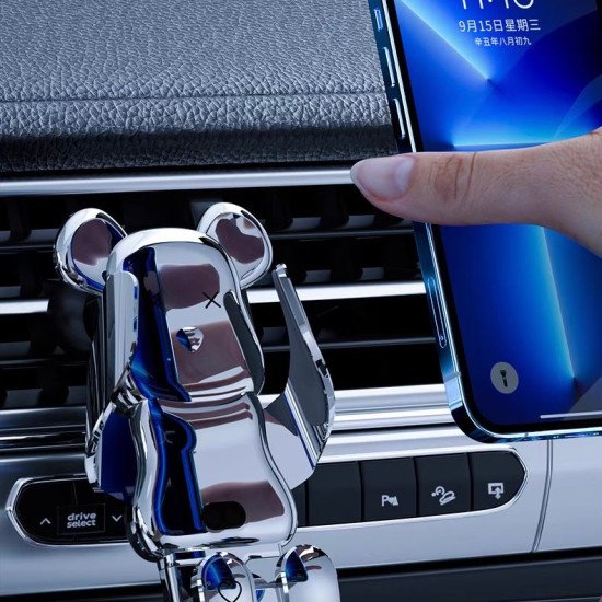 A mostrar a imagem para Suporte de navegação inteligente para carro, novo modelo 2022, com carregador sem fio e sensor de indução para celular da marca Xiao Xiong. ImagemSuporte de navegação inteligente para carro, novo modelo 2022, com carregador sem fio e sensor de indução para celular da marca Xiao Xiong.